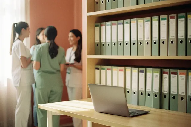 Profesional consulta la historia clínica de una paciente en la tableta